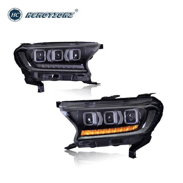 Ford Ranger T6/T7 Full LED Headlight Pair (HCMOTIONZ) - HDL-FRD-002