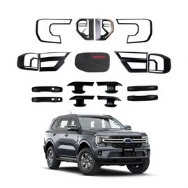 ABS Garnish Set Combo Set Cover Trims for Everest 2023+ Trim Cover Headlight Cover