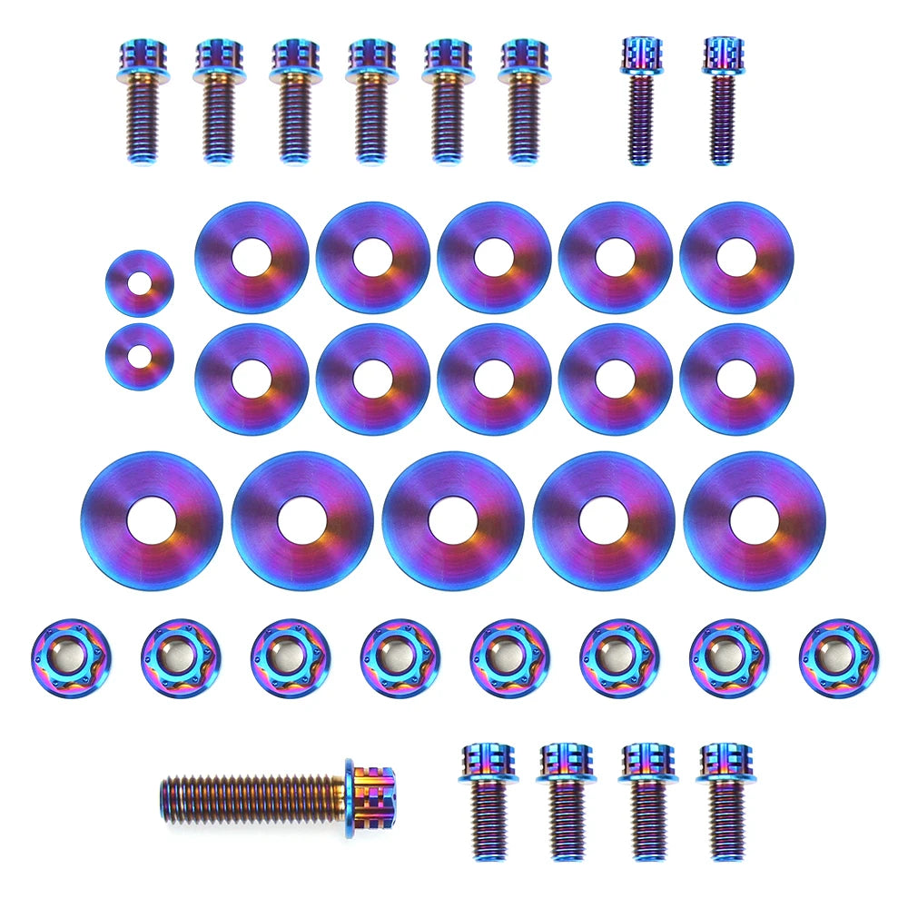 BMW M3 G80 / G81 / M4 G82 / G83 / M2 G87 S58 Titanium Engine Bay Screws and Fasteners Kit