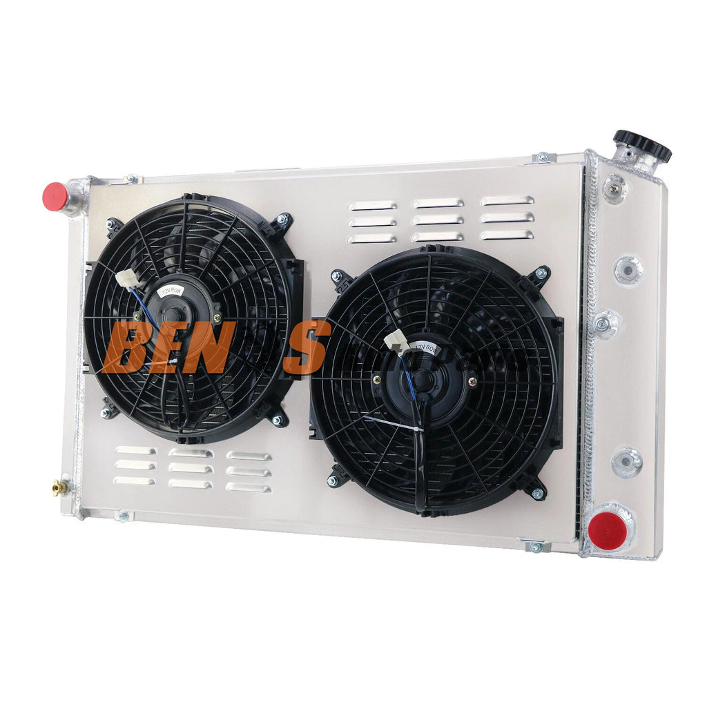 Radiator Replacement Kit 4Row Radiator&Shroud Fan for 1971-1979 Chevrolet Caprice 73-80 K10 Suburban