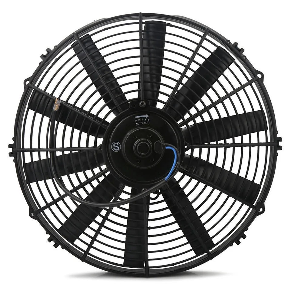 Universal 12V 14 inch Slim Reversible Electric Radiator Cooling Fan with Mounting Kit, 10 Blade