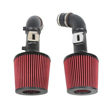 Load image into Gallery viewer, Nissan 370Z / Infiniti G37 3.7L V6 Cold Air Intake Kit with Silicone Pipe and Filter - Black / Red