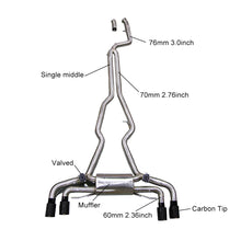 Load image into Gallery viewer, BMW M240i G42 2022+ B58 3.0T Stainless Steel 4-Tip Valved Sport Catback Exhaust System