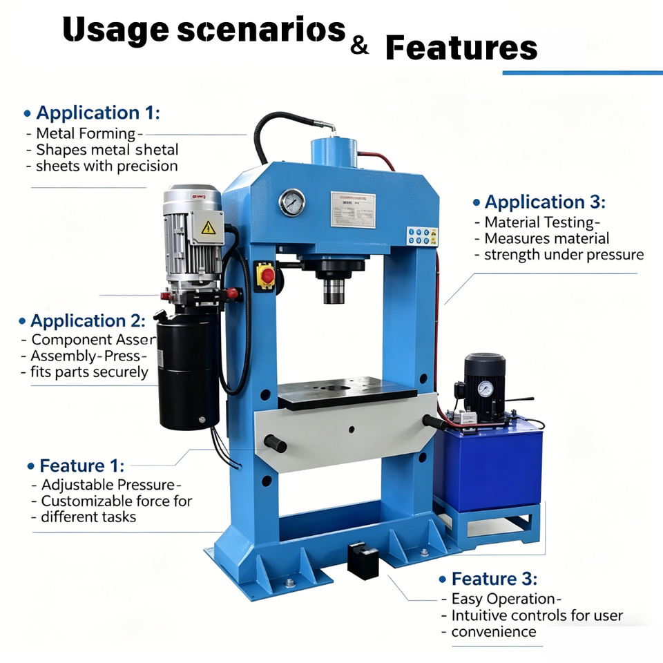 Premium High-Precision Hydraulic Press with Stable Pressure, Ideal for Metal Stamping Forging Auto Parts Manufacturing