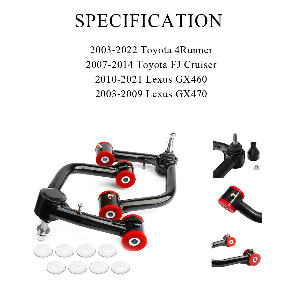 Toyota FJ Cruiser / 4Runner / Lexus GX470 GX460 2003-2022 Front Upper Control Arms for 2-4 inch Lift