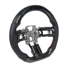 Load image into Gallery viewer, Ford Mustang EcoBoost / GT / GT350 / GT350R 2015-2017 Carbon Fibre Leather LED Steering Wheel - Non-Heated