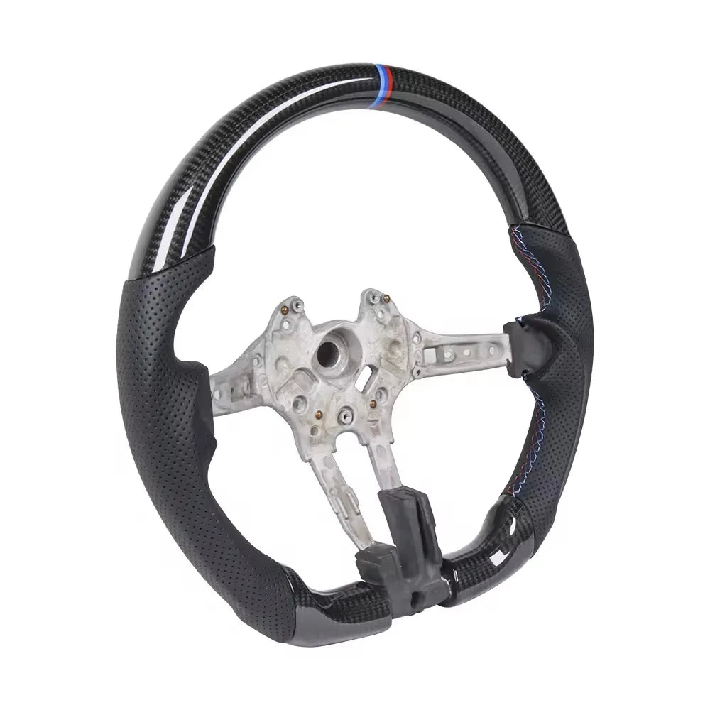 BMW F20 F22 F30 F32 F33 F36 F25 / M3 Carbon Fibre and Nappa Perforated Leather Sport Steering Wheel