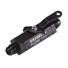 Load image into Gallery viewer, Universal 6AN Inline Fuel Shut Off Valve with Cable Lever - Black Aluminium