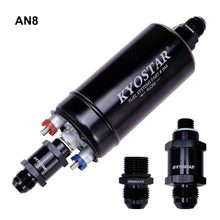 Load image into Gallery viewer, Universal High Flow 350 LPH External Fuel Pump with AN8 One-Way Check Valve - Black