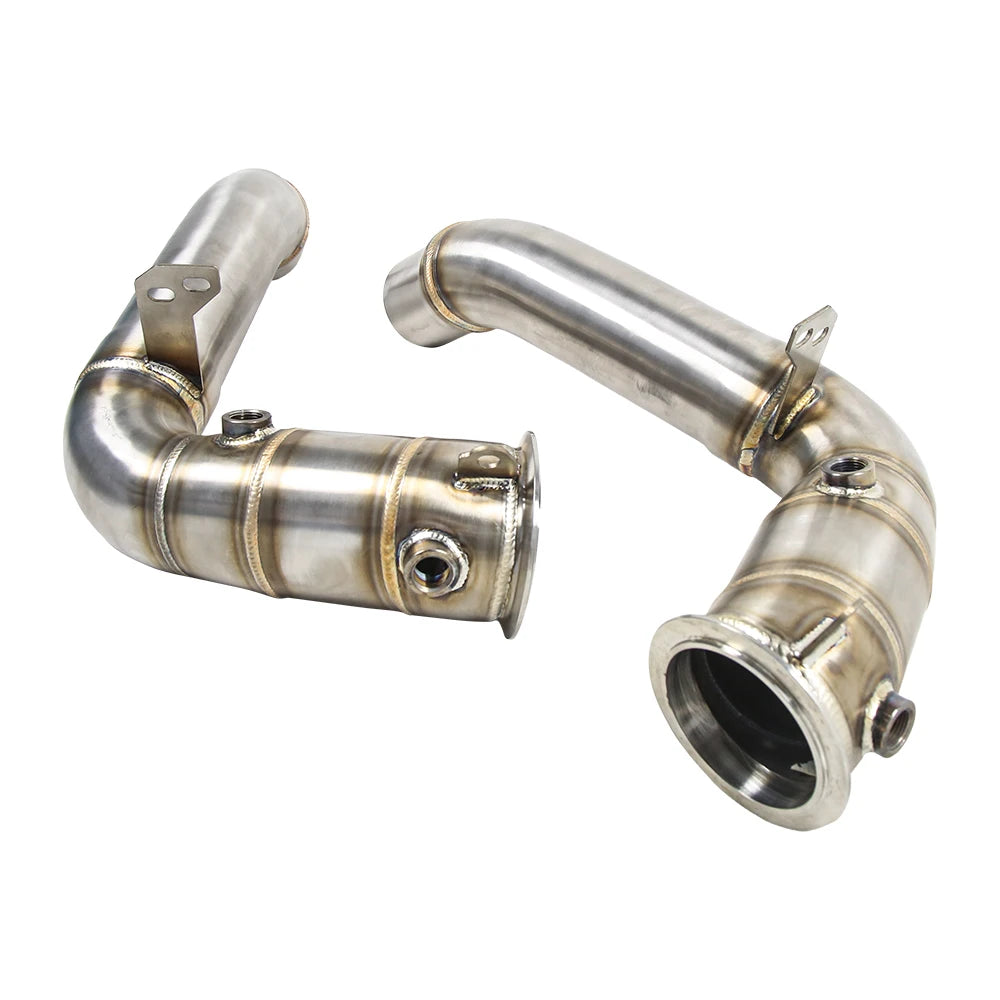 BMW M5 F10 / M6 F06 F12 F13 2011+ S63TU 4.4TT 3 inch 304 Stainless Steel Full Race Downpipes