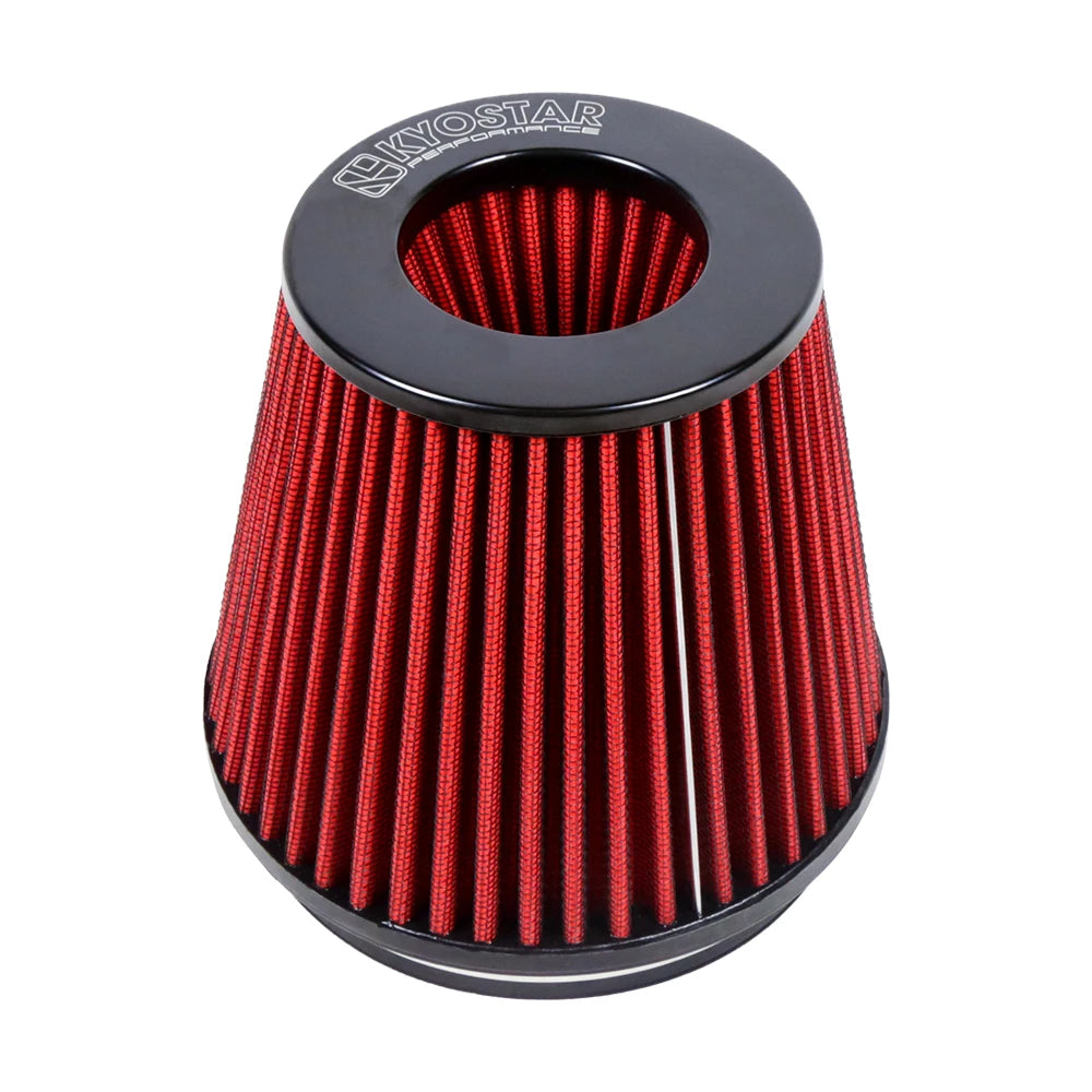 Universal 6 inch High Flow Cone Air Filter - Red or Black, 178mm