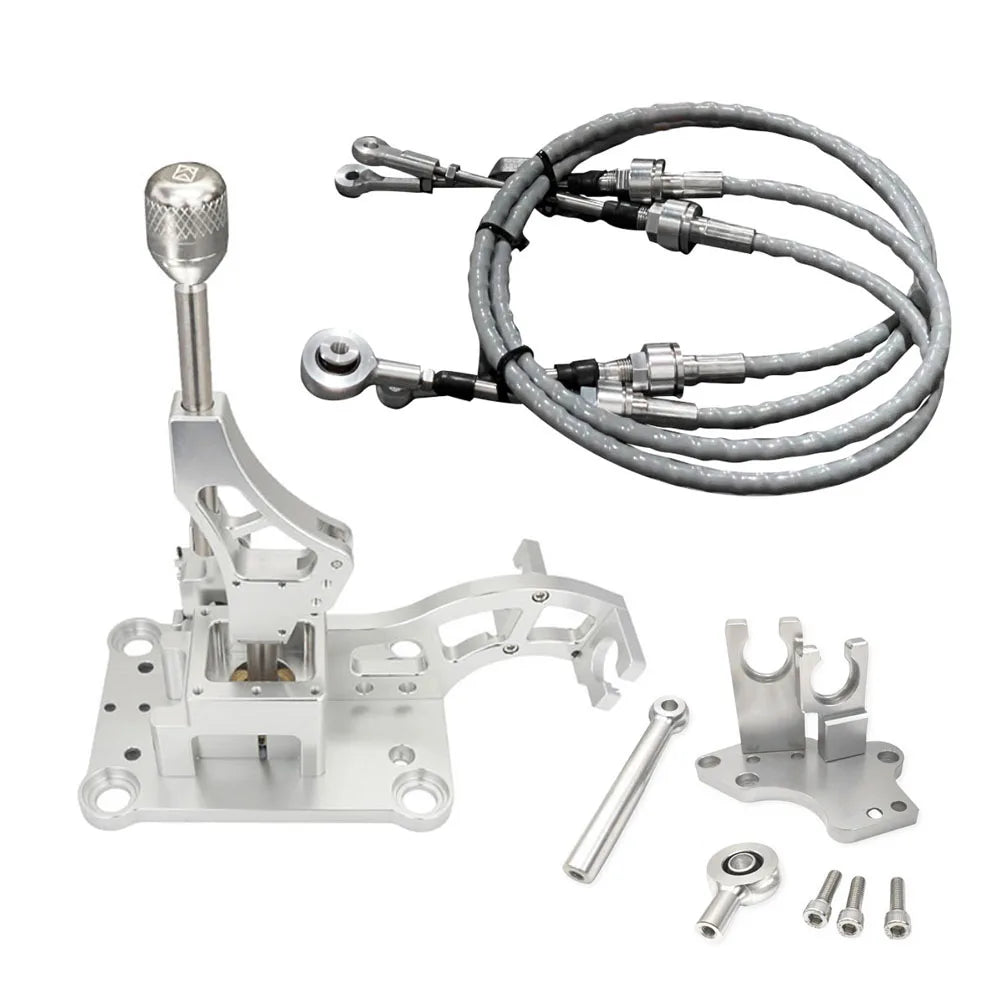 Billet Aluminium RSX-Style Shifter Box for Honda Prelude and Civic F20 H22 H23 H-Series Swap with Linkage and Knob