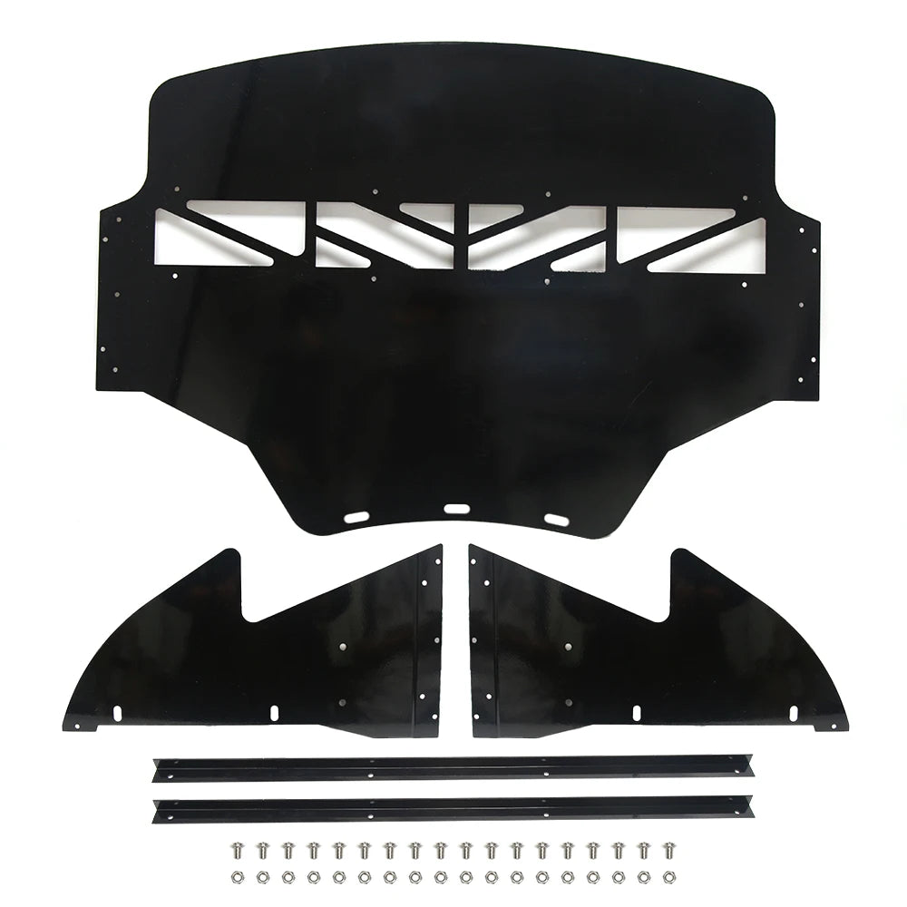 BMW M3 E90 E92 2008-2013 Black Aluminium 3-Piece Oil Cooler Shield / Skid Plate, 2 mm
