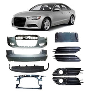 Audi A6 C7 2012–2015 Front / Rear Bumper, Fog Lamp Grille, Radiator Support and Undercover 4G0807065A