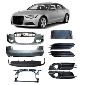 Audi A6 C7 2012–2015 Front / Rear Bumper, Fog Lamp Grille, Radiator Support and Undercover 4G0807065A