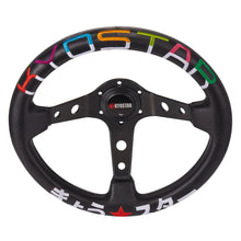 Load image into Gallery viewer, Universal 350mm 14 inch Deep Dish Leather Drift Steering Wheel - Black