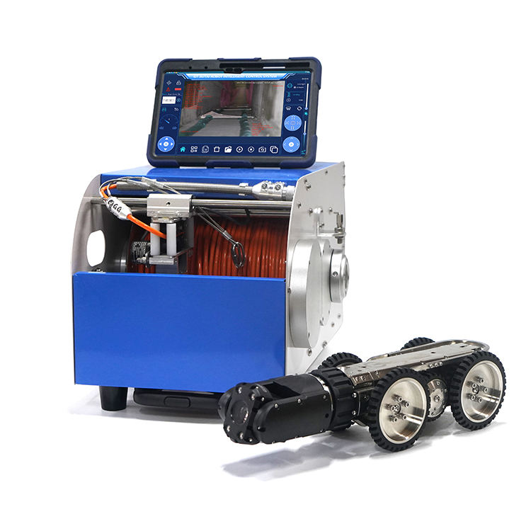 Hot Sale Industrial Plumbing Sewer Drain Pipe Inspection Crawler Robotic PTZ Camera