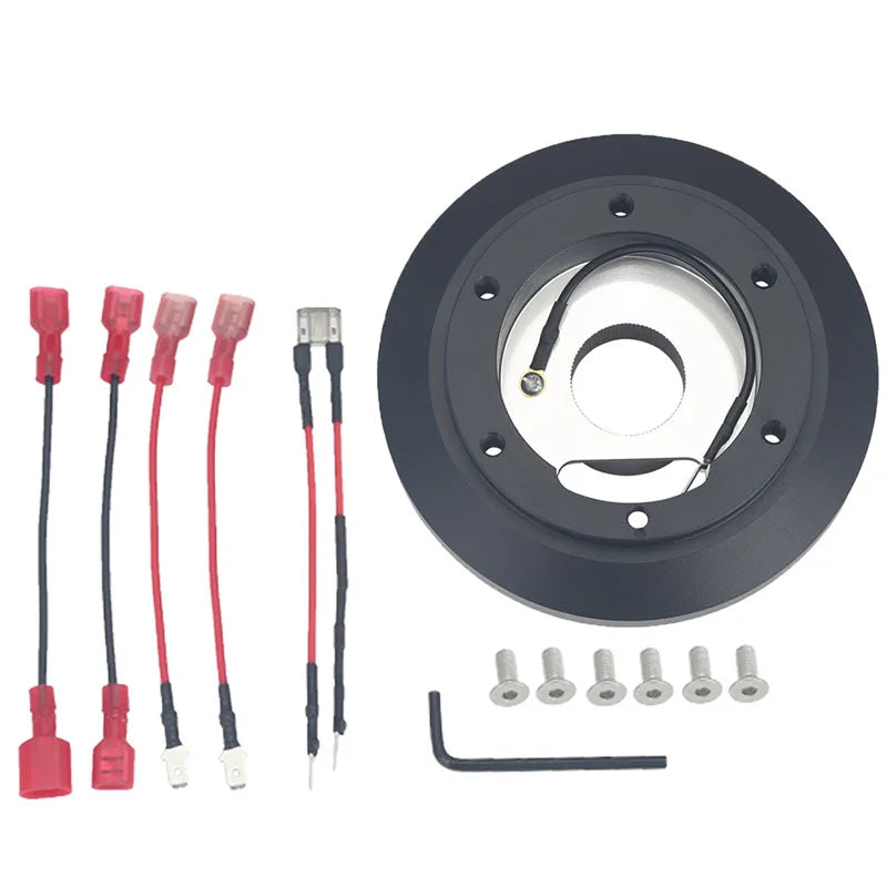 Audi A3 A4 A6 A8 TT / VW Rabbit Beetle Black Aluminium Steering Wheel Hub Adapter Boss Kit