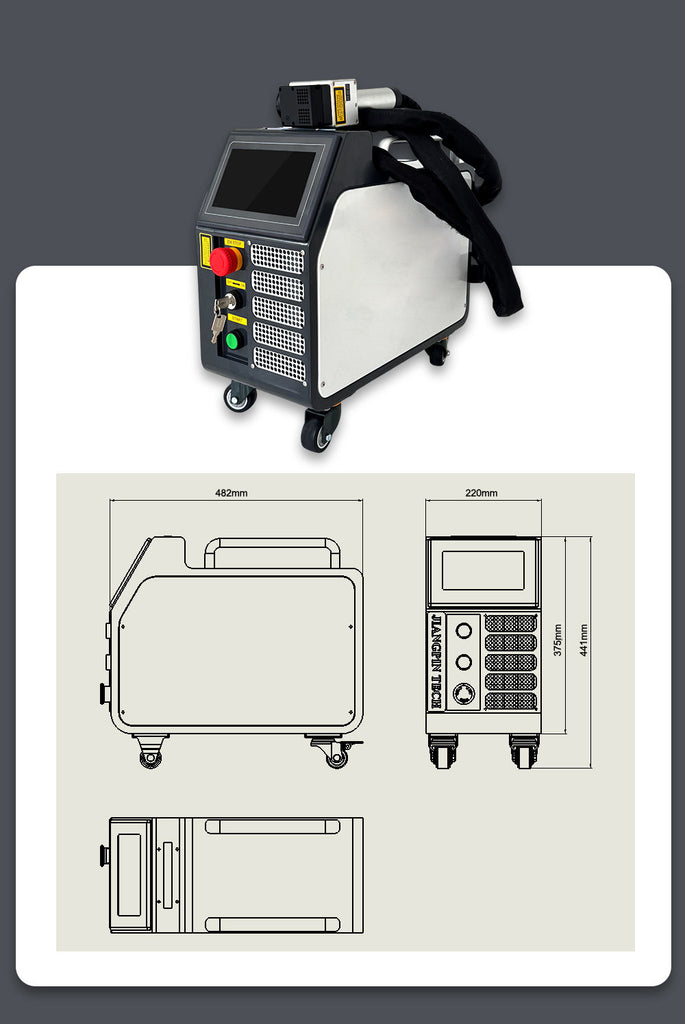 300w High-Power Pulsed Laser Cleaning Machine (Rust/Paint Removal)