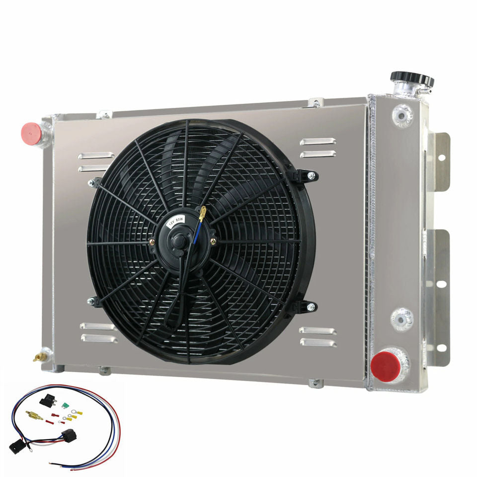 4 Row Radiator Shroud Fan for 1967-1969 Chevy Camaro Big Block Pontiac Firebird