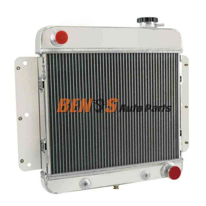 4 Row Aluminum Radiator Shroud Fan Relay for Chevrolet II Nova V8 1962-1967