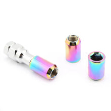 Load image into Gallery viewer, Universal M12x1.5 / M12x1.25 32 mm Neo Chrome Steel Wheel Nuts, 20 Piece Set