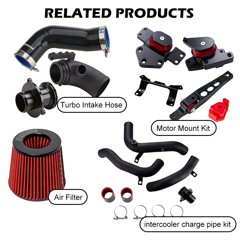 VW Golf Mk7 / 7.5 / Audi A3 / TT / TTS Mk3 2.0T Silicone Turbo Inlet Hose, Inlet Elbow and Muffler Delete Kit