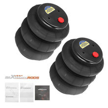 Load image into Gallery viewer, 2x 2600LBS Universal Air Spring Triple Bellow Triple Convoluted Bags