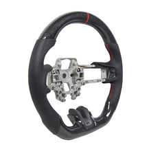 Load image into Gallery viewer, Ford Mustang 2018-2024 GT / GT350 / GT500 Carbon Fibre and Leather Flat-Bottom Steering Wheel - Non-Heated