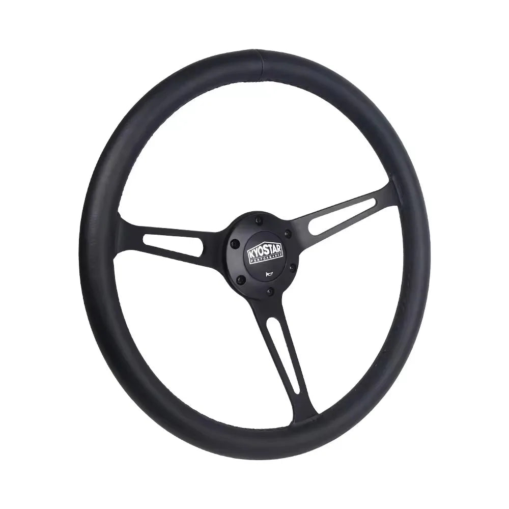 Universal 380 mm 15 inch Deep Dish Leather Steering Wheel