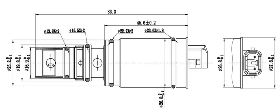 Automotive Electronic Control Valve for DENSO 5SE09C 5SE12C 6SEU16