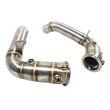 Load image into Gallery viewer, BMW M5 F10 / M6 F06 F12 F13 2011+ S63TU 4.4TT 3 inch 304 Stainless Steel Full Race Downpipes