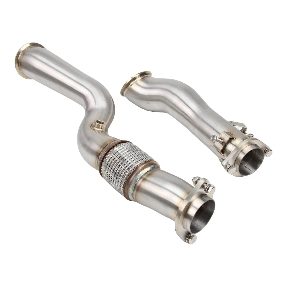 BMW M3 G80 G81 / M4 G82 G83 2021+ S58 3.0T One-Piece Stainless Steel Catless Downpipes