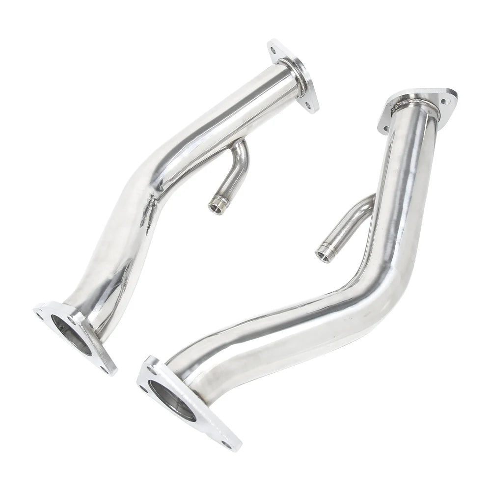 Nissan 370Z Z34 / Infiniti G37 V36 2009-2016 VQ37VHR 3.7L V6 Polished Stainless Steel Lower Downpipe Set