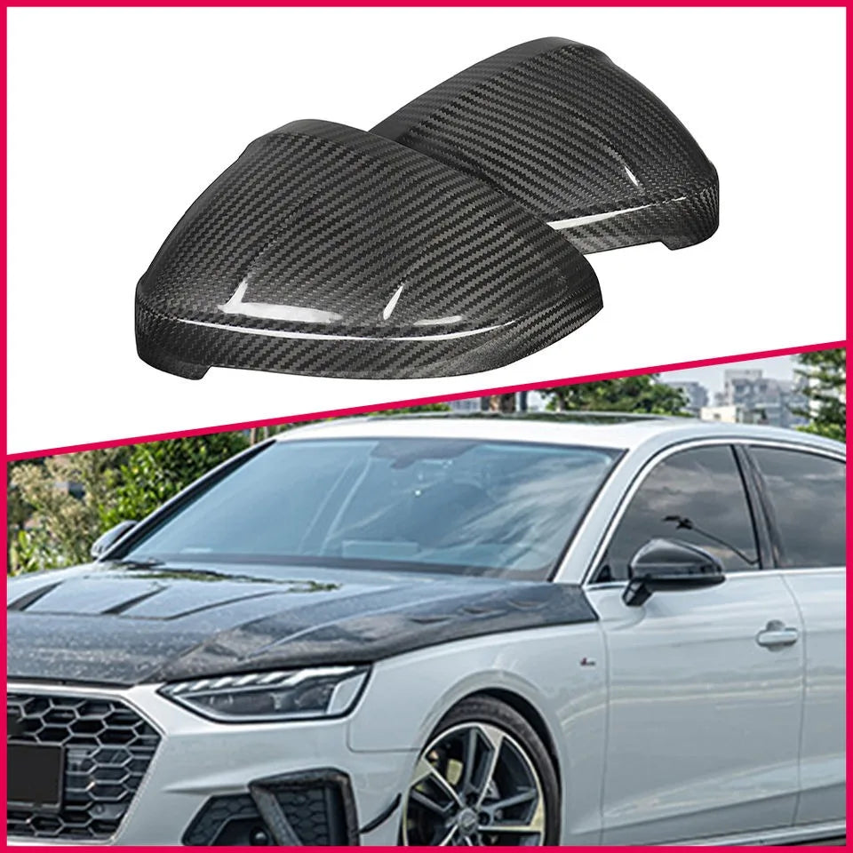 Audi A4 S4 RS4 B9 B9.5 Carbon Fibre Replacement Side Mirror Caps
