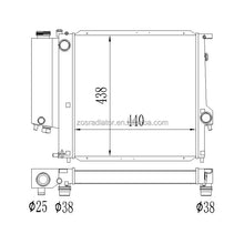 Load image into Gallery viewer, Cooling Radiator For BMW 318i 318is 318ti Z3 1991-2000 core size440*438*40mm