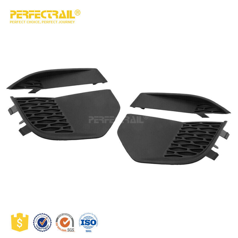 PERFECTRAIL LR061230 LR061231 LR061235 LR061236 Car Front Fog Lamp Cover Frame Grille for Land Rover Discovery Sport L550 2014-