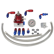 Load image into Gallery viewer, Universal Adjustable Fuel Pressure Regulator Kit with 30-75 PSI Gauge for 6AN EFI Fuel Systems