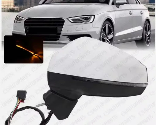 Audi A3 S3 8V Right Side Door Mirror Assembly White 8V1857410