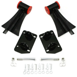 Chevy GMC Sonoma 1983-2005 LS1 5.3 6.0 V8 Swap Weld-In Aluminium Motor Mount Set, Black and Red