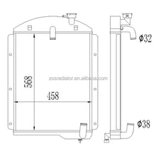 Load image into Gallery viewer, Aluminum Radiator For Chevrolet Pickup Truck 1941-1946 core size568*453.28*52mm