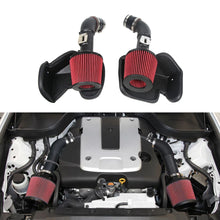Load image into Gallery viewer, Nissan 370Z / Infiniti G37 3.7L V6 Cold Air Intake Kit with Silicone Pipe and Filter - Black / Red