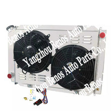 Load image into Gallery viewer, 3 Row Aluminum Radiator with Shroud, Fan, and Relay for Ford Mustang 79-93