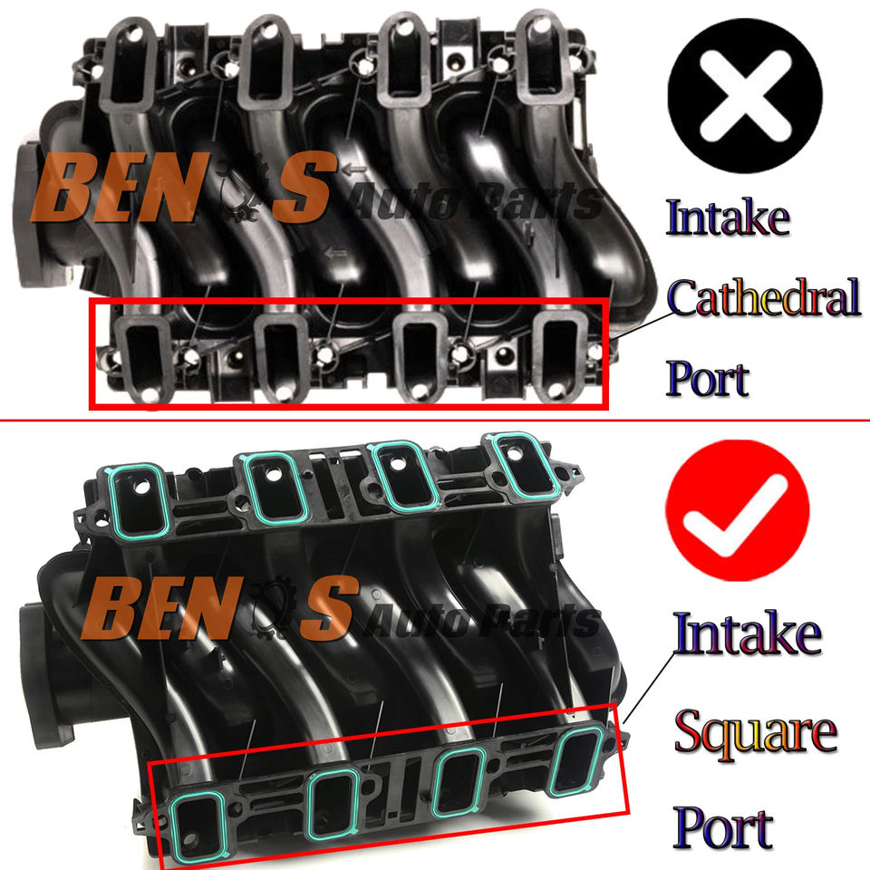 Intake Manifold Square Port for 2009-2020 Chevy Silverado GMC Sierra 2500 6.0L 6.2L