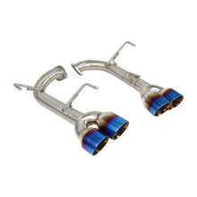 Load image into Gallery viewer, Subaru WRX / WRX STI 2015-2021 Stainless Axle-Back Muffler Delete Exhaust with Blue Burnt Quad Tips