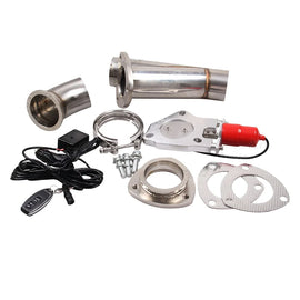 Universal 3 inch Stainless Steel Electric Exhaust Cutout Kit with Remote Control
