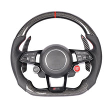 Load image into Gallery viewer, Audi Real Carbon Fibre and Leather Sport Steering Wheel Kit with Start Button