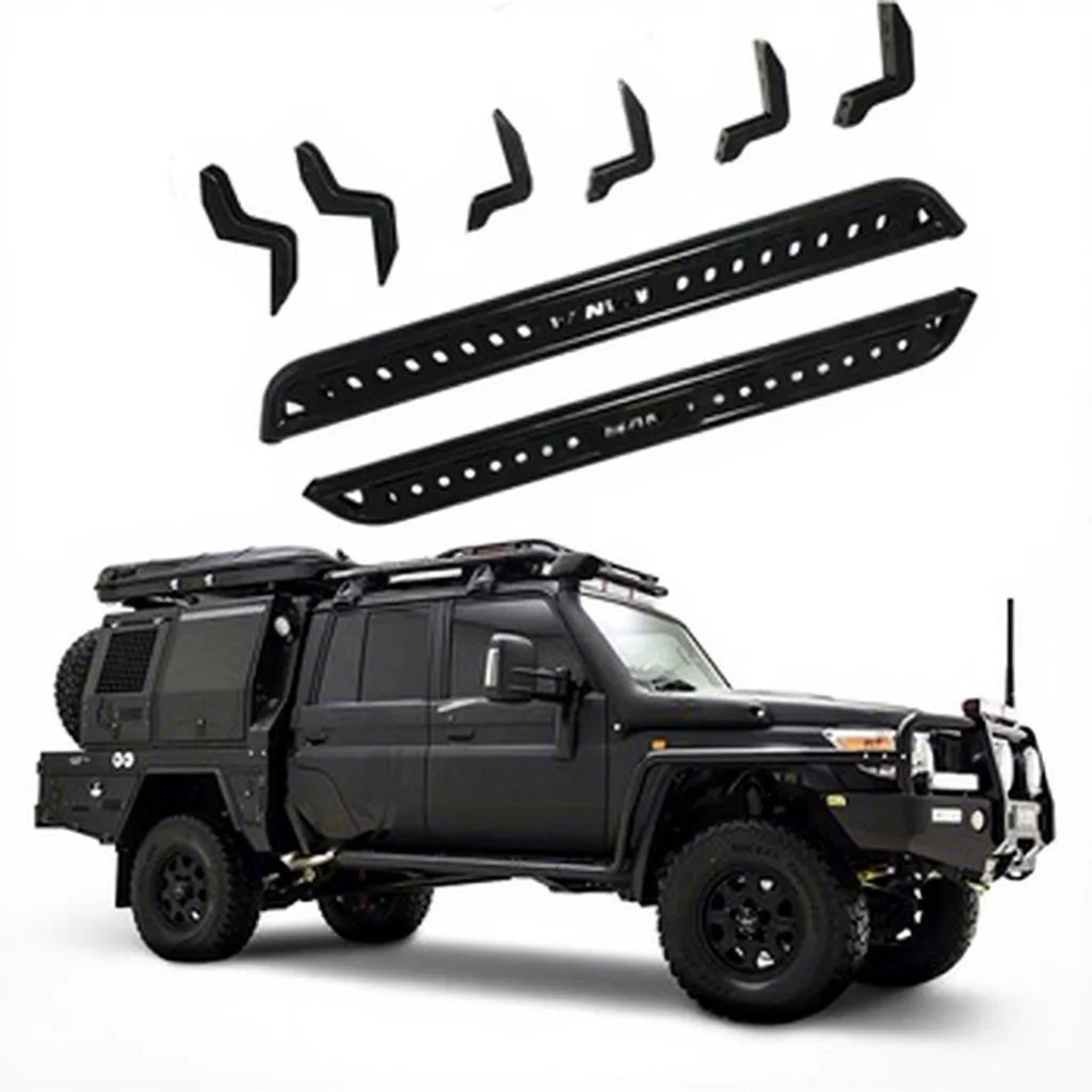 Aftermarket 4WD Door Steps Side Steps for Land Cruiser LC79 FJ79 Running Board