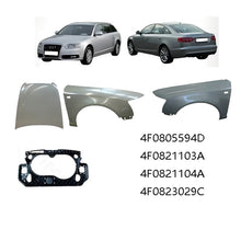 Load image into Gallery viewer, Audi A6 C6 4F 2005–2011 Radiator Support, Front Fender &amp; Steel Bonnet Replacement 4F0805594D 4F0821103A