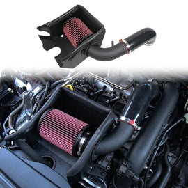 2012-2018 Audi A3 Q3 VW Golf MK7 Skoda EA211 1.2T 1.4T 3 Inch Aluminium Cold Air Intake Kit - Black and Red
